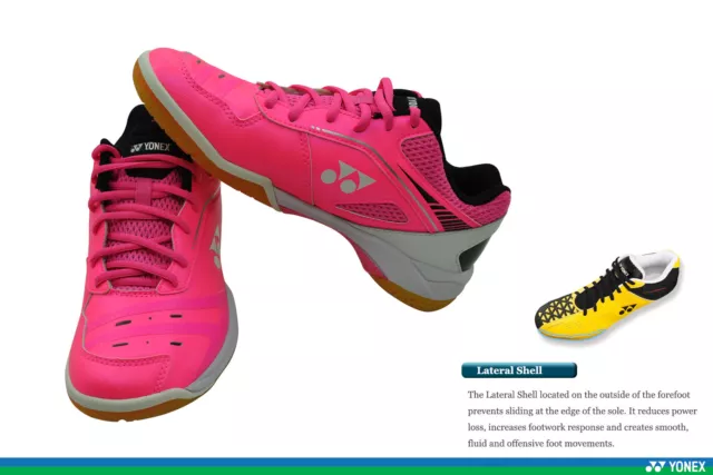 Yonex Badminton Shoes - SHB 65Z Ladies Power Cushion Bright Pink -  Squash Shoes 3