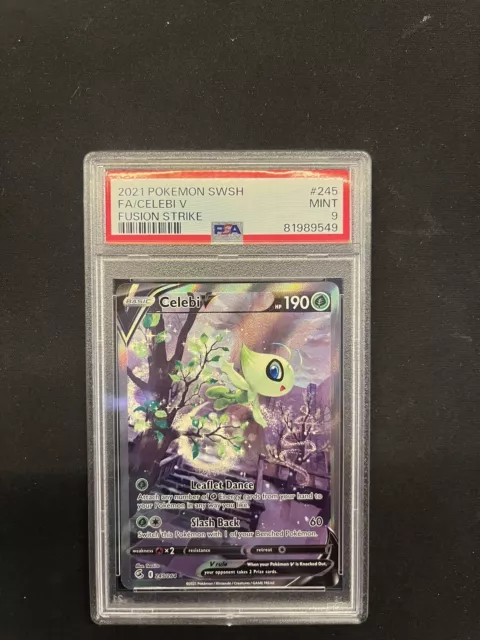 Pokemon Celebi V 245/264 SwSh Fusion Strike PSA 9 Mint