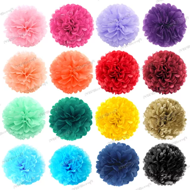 Tissue Paper Pompoms Pom Poms Flower Balls Fluffy Wedding Party Decoration