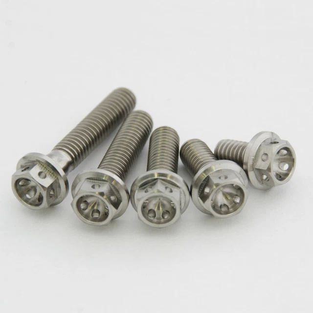 Vis Boulons Tête Torx T30 En Titane Gr5 - Profil Bas Filetage M6 X 1.0 - Longueurs 15 à 30mm