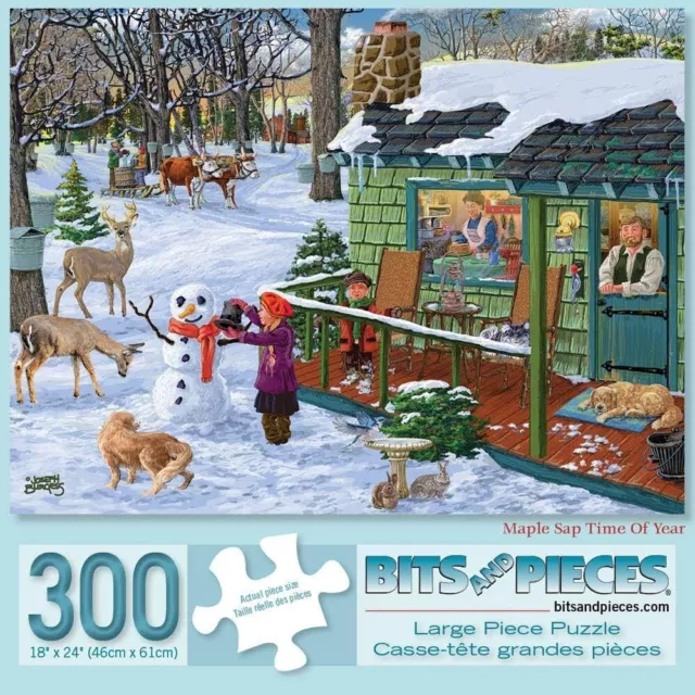 Bits and Pieces Maple Sap Time of Year Syrup Jigsaw Puzzle 300 Large Pieces