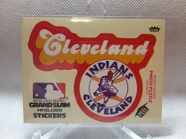 ⚾️1978 Fleer Grand Slam Hi-Gloss Team Stickers Cleveland Indians