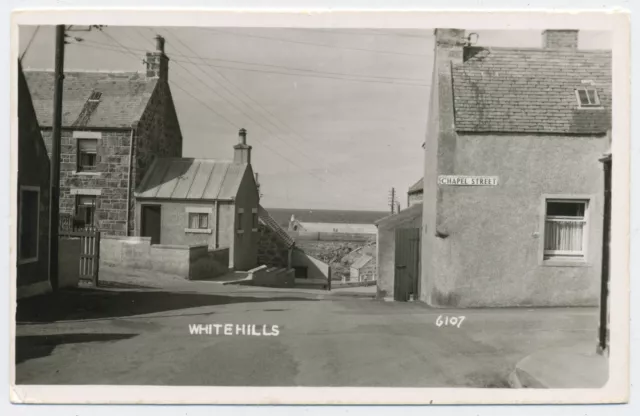 Chapel Street Whitehills Banffshire Vintage Real Photo Postcard K15