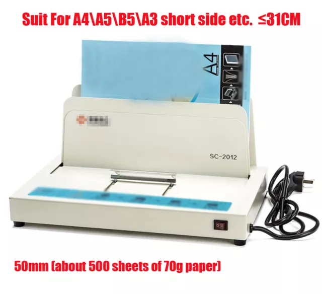 50/55MM Electric Hot Melt Glue Binder Book Binding Machine For A4 A5 B5 A3 220V