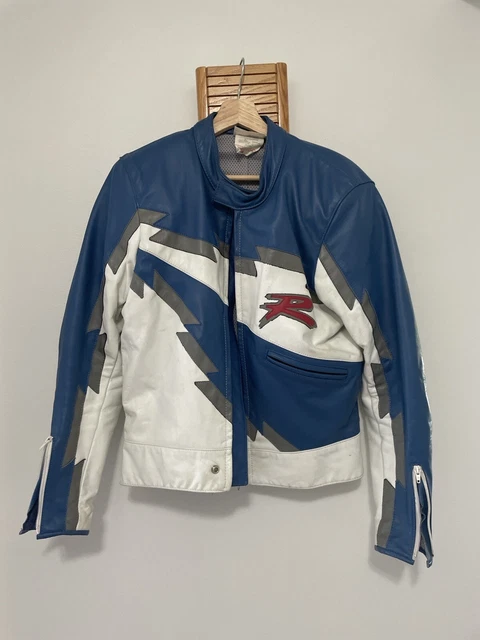 Vintage Suzuki Racing Moto Jacket Droso Motorcycle Leather Jacket Size 42 Large