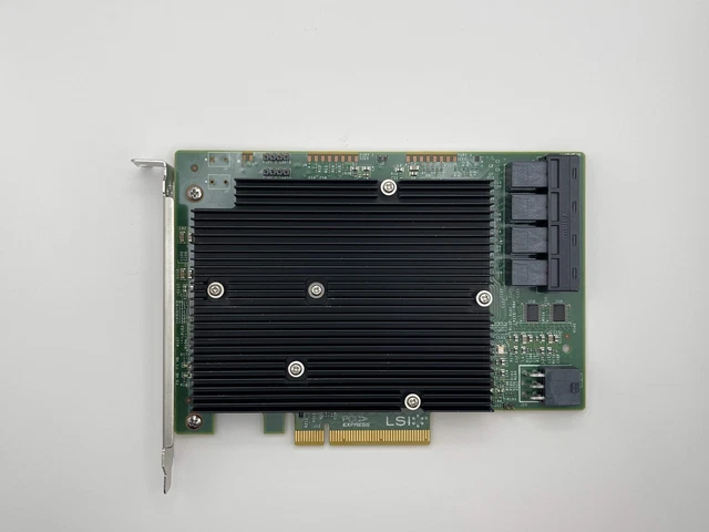 thumbnail interactive-video image 1 of Broadcom LSI 9305-24i 12Gbps SAS-3 PCIe X8 HBA – P16 IT Mode ZFS TrueNAS Unraid Tested With Cables 1 of 4