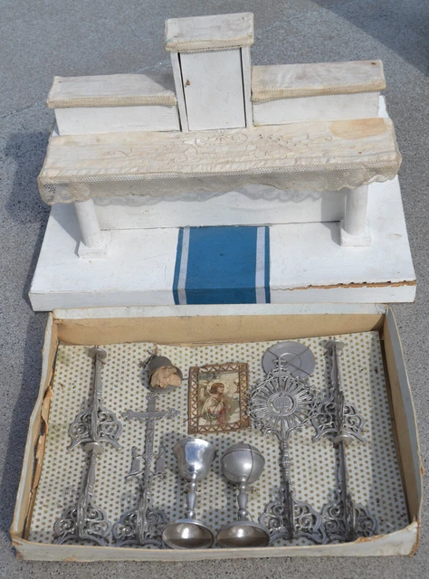 JOUET ANCIEN MINIATURES objets culte Catholique Dieu Liturgie église