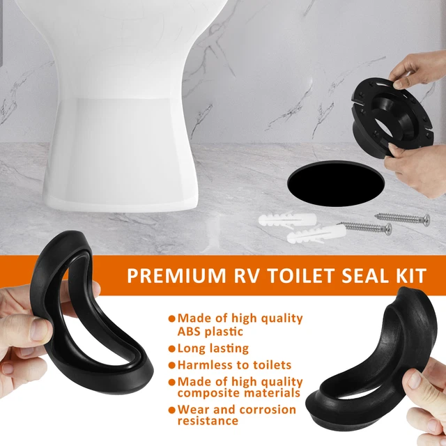 RV Toilet Flange Seal Kit For Sealand 510+ 511H 2010 2011 - Complete 4-in-1 Replacement Set