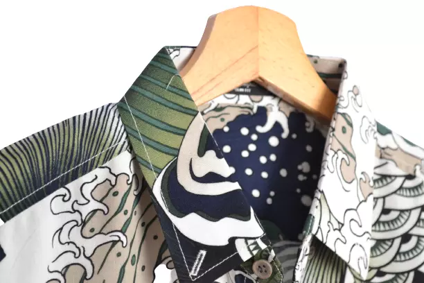 Chemise hawaienne motif vague kanagawa - Kanagawa wave hawaiian shirt -GL BOUTIK 3