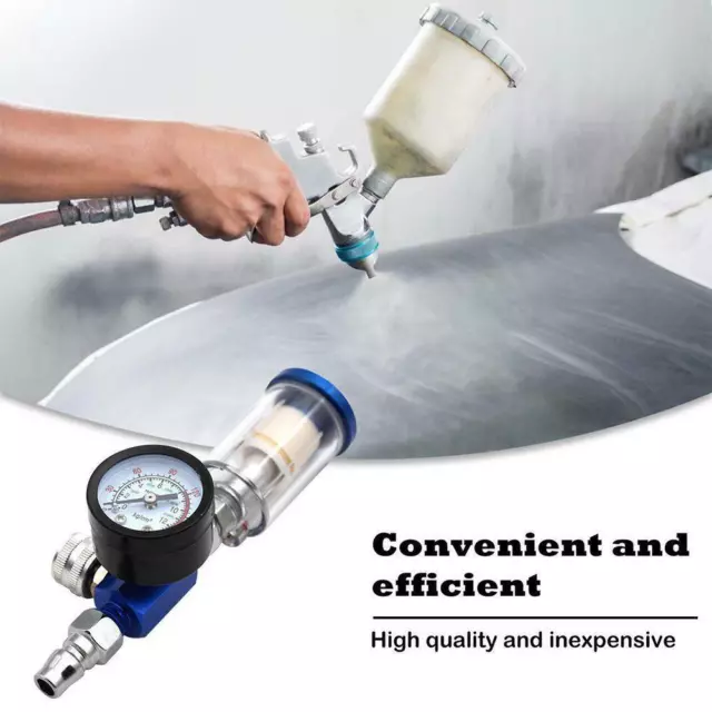 Spray Gun Air Regulator Gauge In-line Water Trap Filter Tool Spray Gun 3