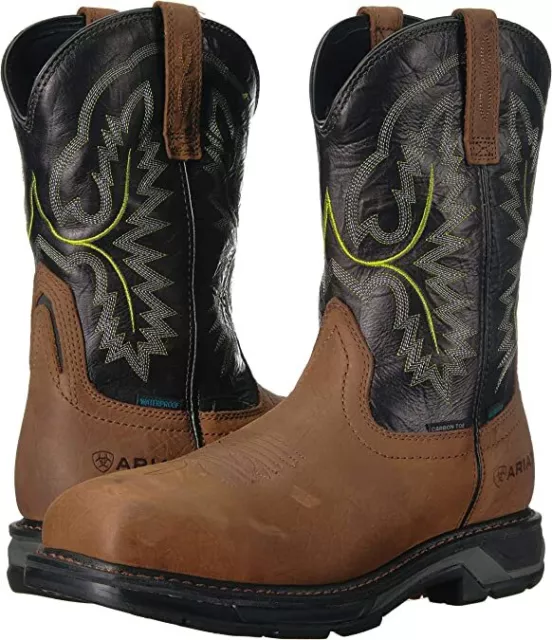 Ariat Mens Workhog XT Carbon Toe H2O Waterproof Safety Western Boots 10024966