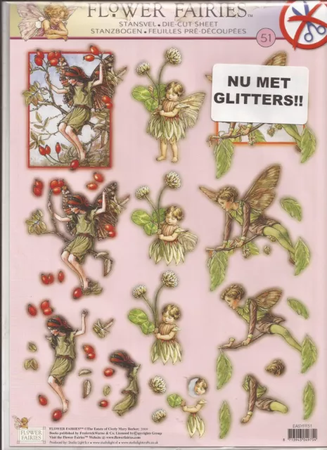 Flower Fairies A4 Die Cut 3D Decoupage Sheet (056-51)