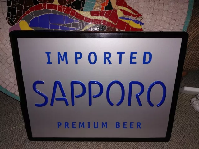 Sapporo Premium Beer Neo Neon Bar Tavern Electric Light Up Sign 21" x 16" Tested