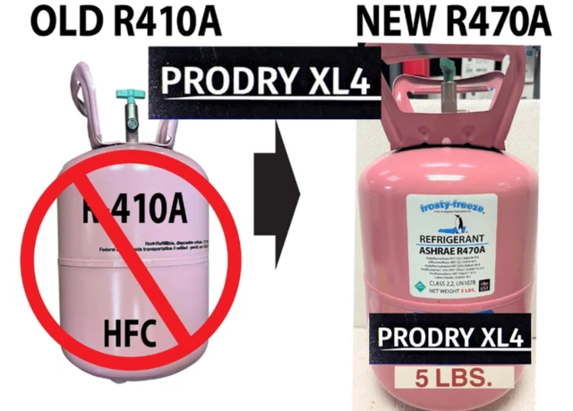 R470a (HFO) 5 lb "NO-HFC's" EPA, SNAP & ASHRAE Approved, PRODRY Moisture Remover