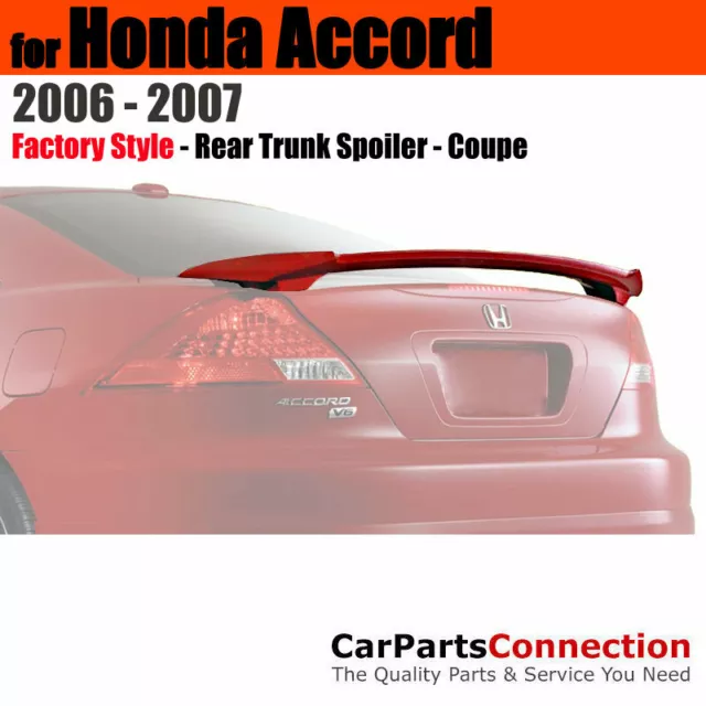 Primer 2 Post ABS Rear Trunk Spoiler Wing For 2006-2007 Honda Accord 2Dr Coupe