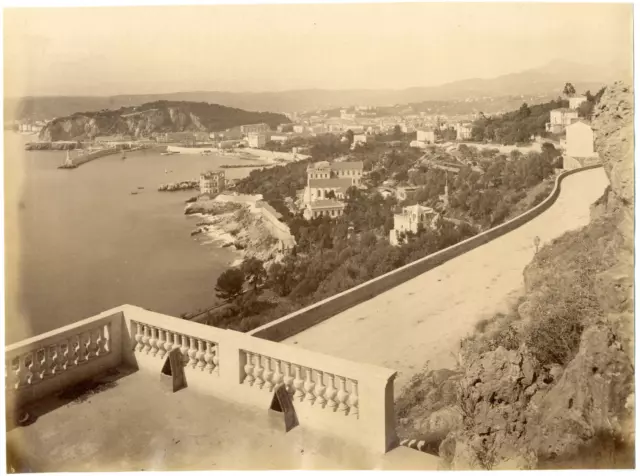 Neurdein, France, Nice, Vue générale prise de la route de Villefranche vintage a