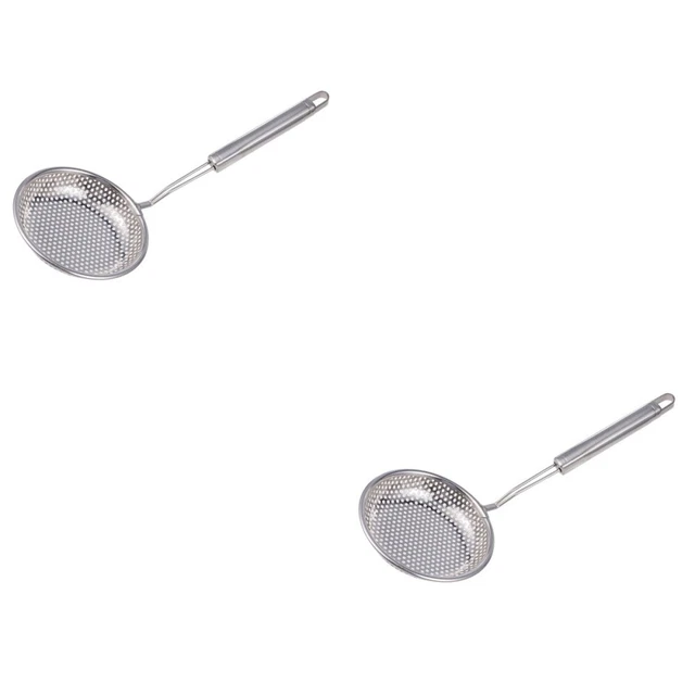 Colino Cucchiaio In PP Per Scolare Cibo - Manico Lungo, Nero, Multiuso In Cucina