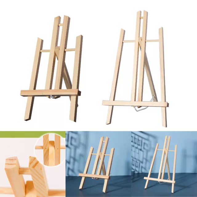 Outdoor Wooden Display Stand Pictures Triangle Easels Frames Crafts For Painting