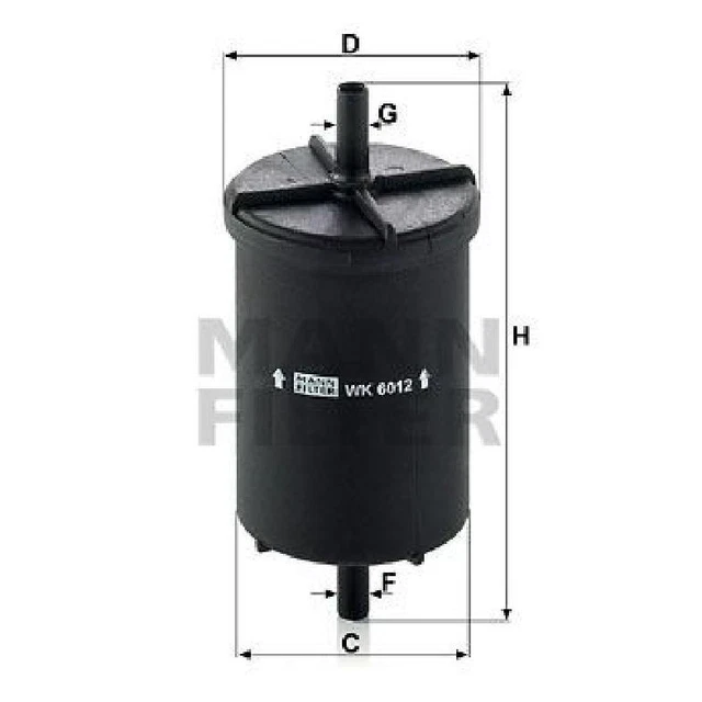 1x MANN-FILTER Kraftstofffilter WK6012 1252681221 u.a. für Renault