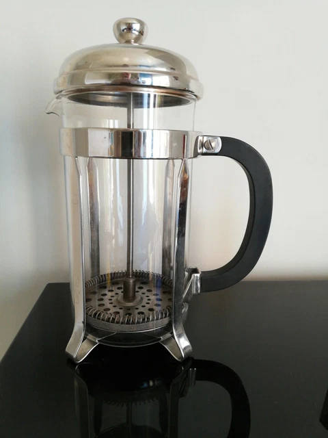 Cafetière à Piston Vintage Melior Beaubourg – 6 Tasses, Métal Blanc, Boîte TBE