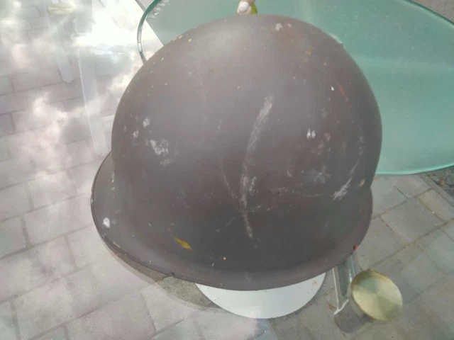 Stahlhelm WK2 US-Armee  M1-Stahlhelm 2. Weltkrieg Koreakrieg ? innen top zustand