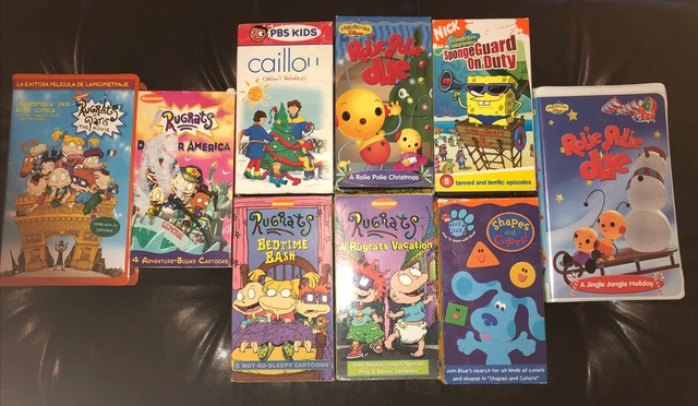 KIDS VHS: RUGRATS, Rolie Polie Olie, Blues Clues, Caillou, Spongebob £4 ...
