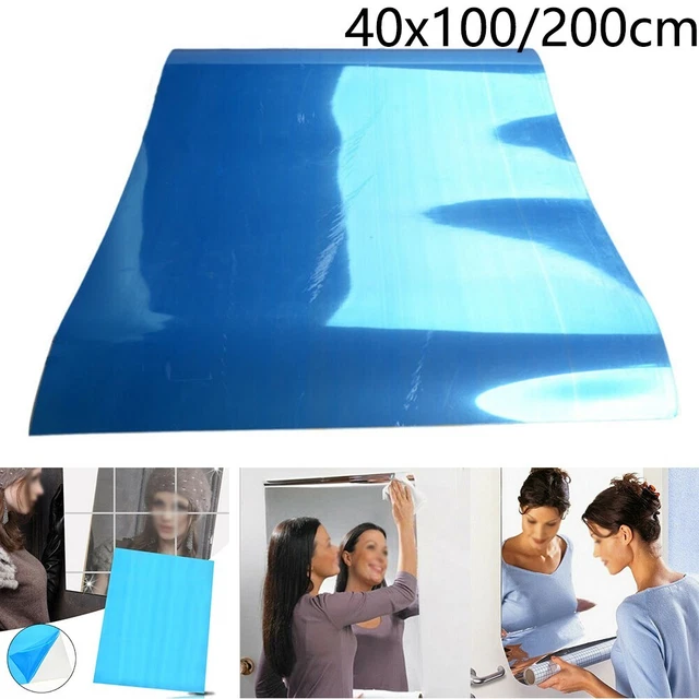 Film Autocollant Miroir Souple – Argenté – Antichoc – Rectangle – 100/200 Cm
