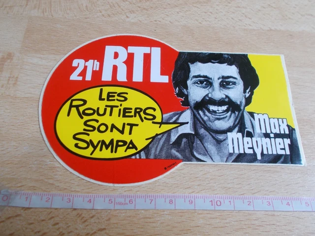 GRAND AUTOCOLLANT VINTAGE LES ROUTIERS SONT SYMPAS - RTL DUNLOP - 22,5