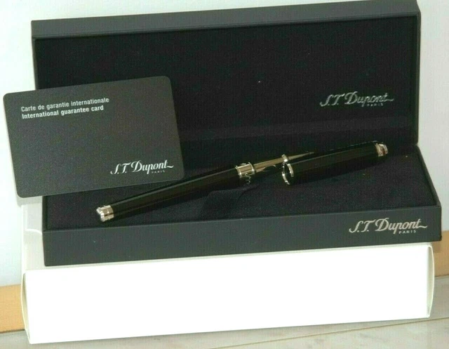 Stylo Bille / Roller De Prestige S.T. DUPONT OLYMPIO - Ligne D En Laque Noire - Neuf De Stock (sans Emballage)