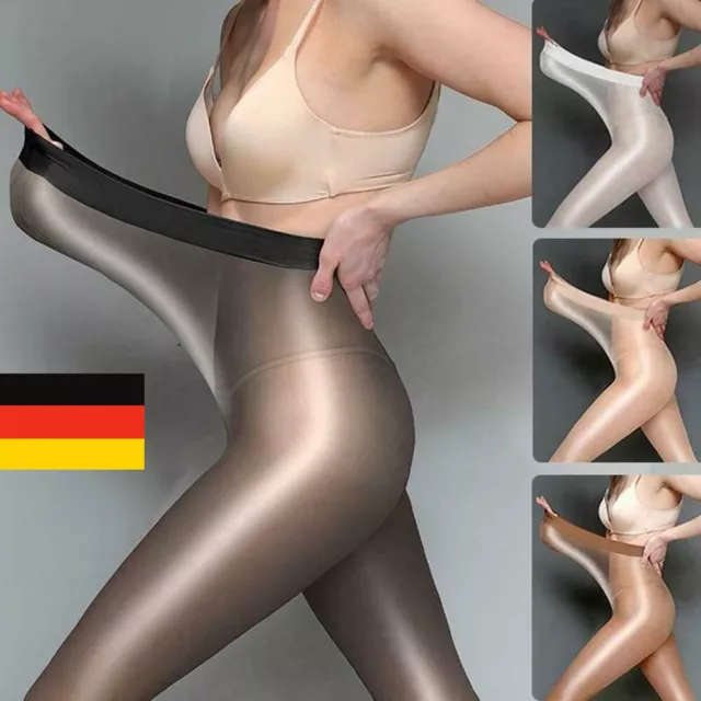 Sexy Strumpfhose Feinstrumpfhose Nylon offener Schritt Tights transparent glanz.