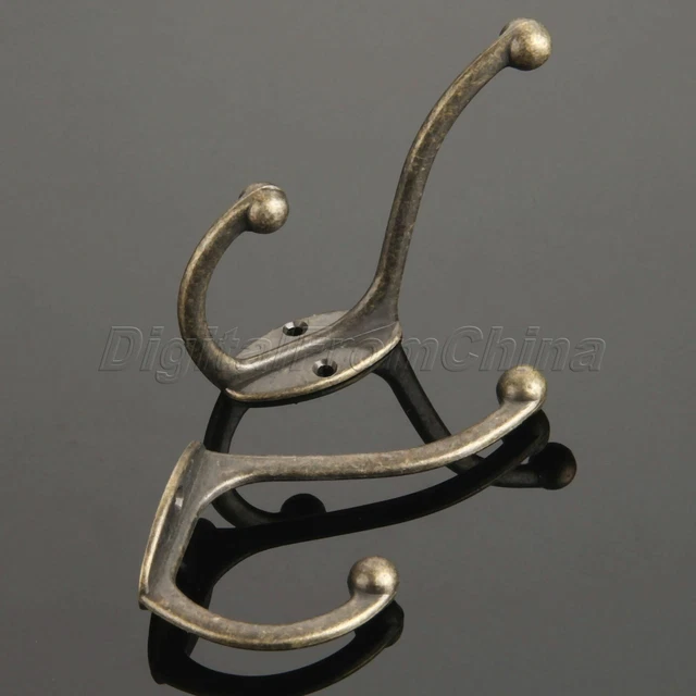 Vintage Bronze Wall Hook Coat Bag Hat Hanger Towel Robe Hanging Holder Antique