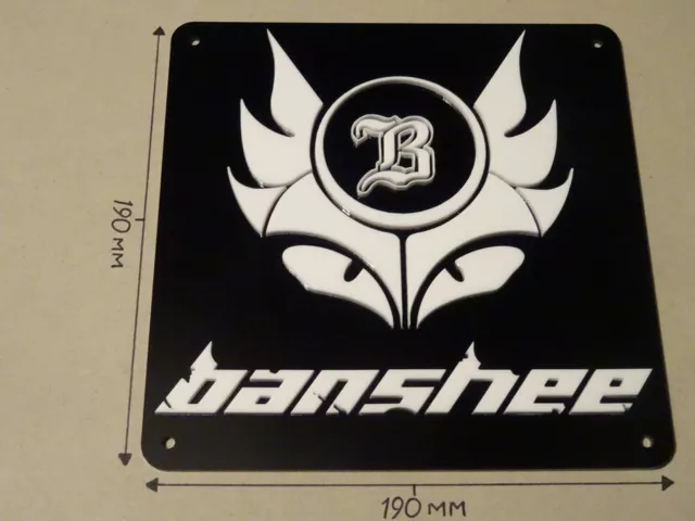 BANSHEE Bikes, BANSHEE Cycling Sign, 2 Layers of Acrylic, Black & White:190mm