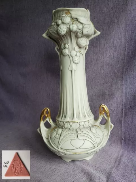 Antike Royal Dux Jugendstil Vase 40cm Design Eduard Eichler um 1900 Antique TOP