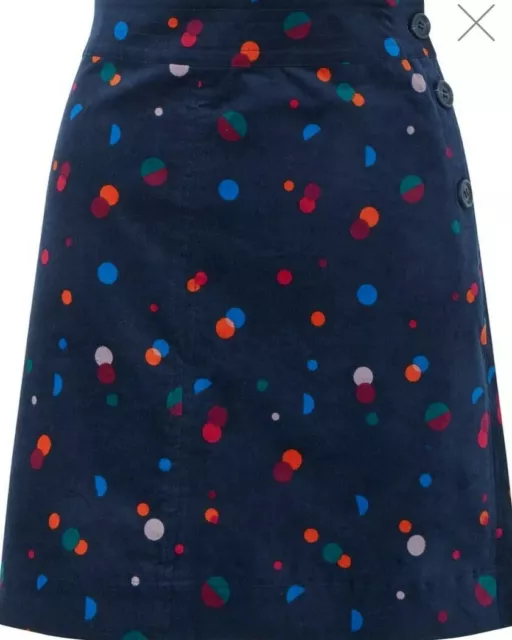 Monsoon Stevie Spot Skirt Short Mini Uk 20 Bnwt Stretchy Velvet