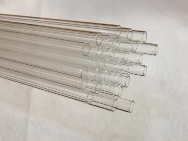 CUSTOM SIZE New Lab Glass Tube Tubing, Soda Glass Laboratory 4mm 5mm 6mm 7mm 8mm