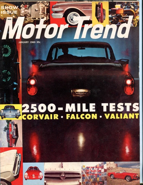 MOTOR TREND MAGAZINE January 1960 Corvair Falcon VG No ML 052217nonjhe 
