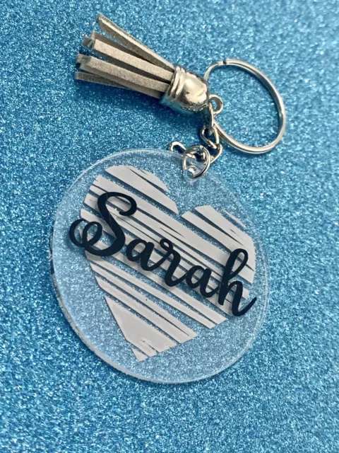 Personalised Keyring, Any Letter, Any Name, Any Colour, Novelty Gift,  Present