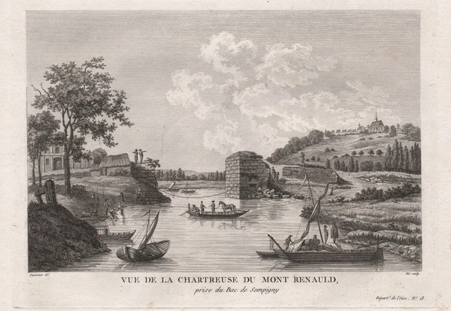 Chateau du Mont-Renaud Passel Oise Hauts-de-France gravure estampe engraving