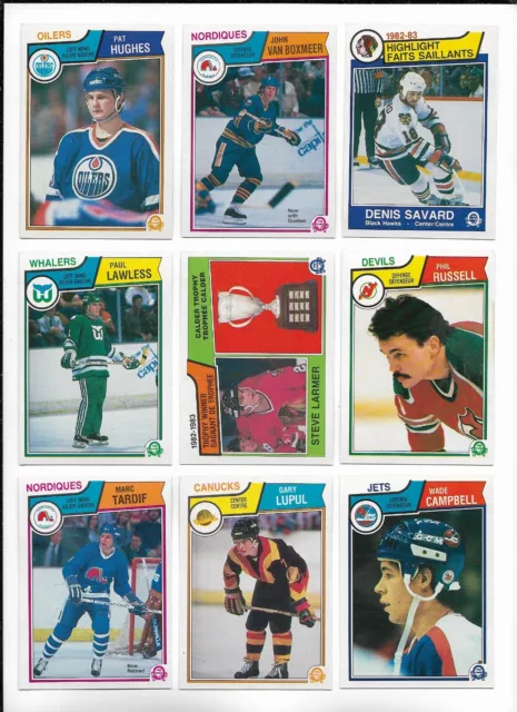 1983-84 OPC Hockey:Lot of 9 different