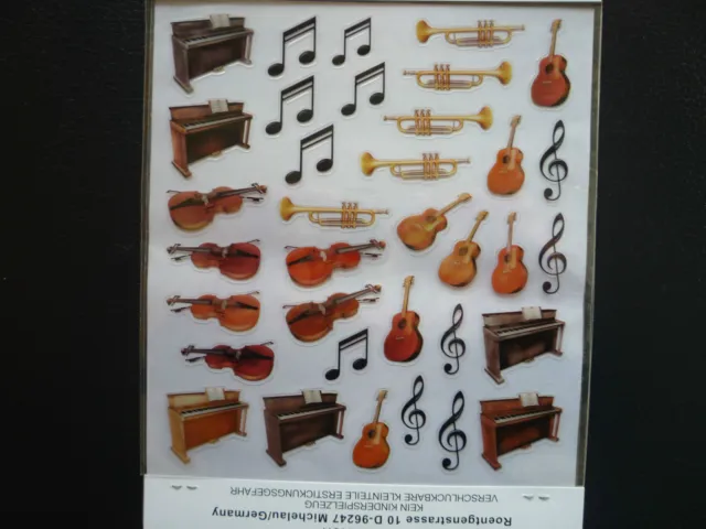 Design Sticker - Instrumente - Noten - Trompete Klavier und vieles mehr