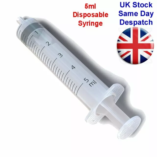 5ml Disposable Syringe Plastic Non Medical Grade Pets Oiling Hobby Precision