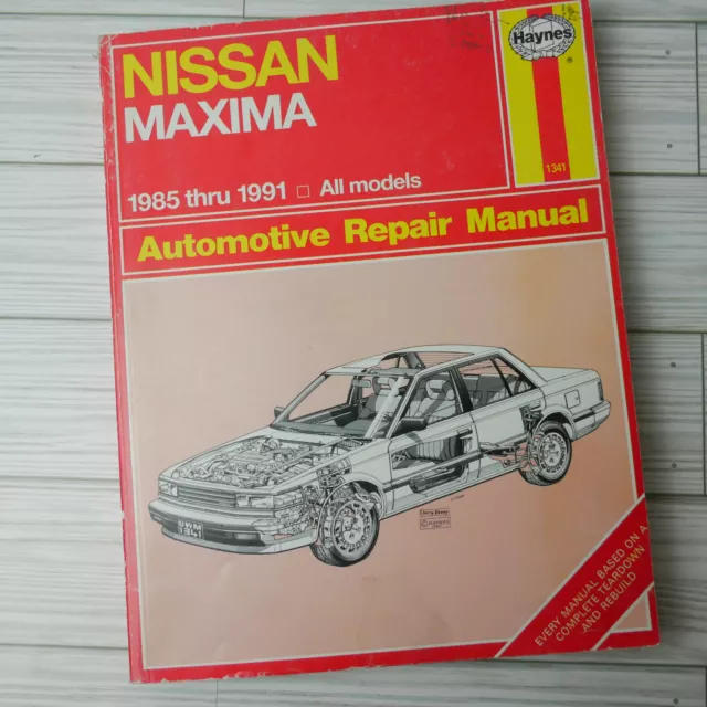 Haynes 1341 Nissan Maxima 1985-1991  All Models Repair Manual Book