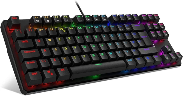 TECWARE Phantom RGB 88 UK Layout (QWERTY) Mechanical Keyboard, RED Switch