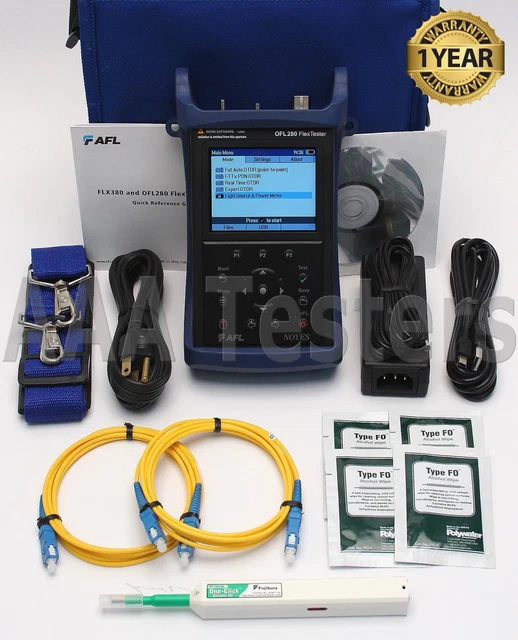 AFL NOYES OFL 280-100 SM 1310/1550 Fiber FlexTester OTDR w/ OPM 