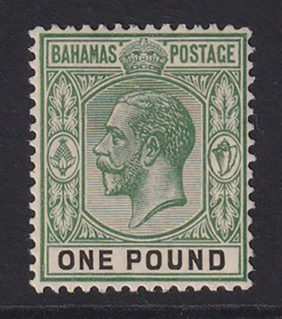 Bahamas. 1926. SG 125, £1 green & black. Mounted mint. Cat £180.