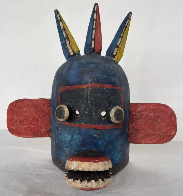 nice old Hopi helmet Mask Kachina Indian 13 inch old Germany collection