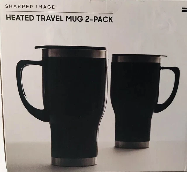 Heated Travel Mug 2-Pack-New In Box Sharper Image