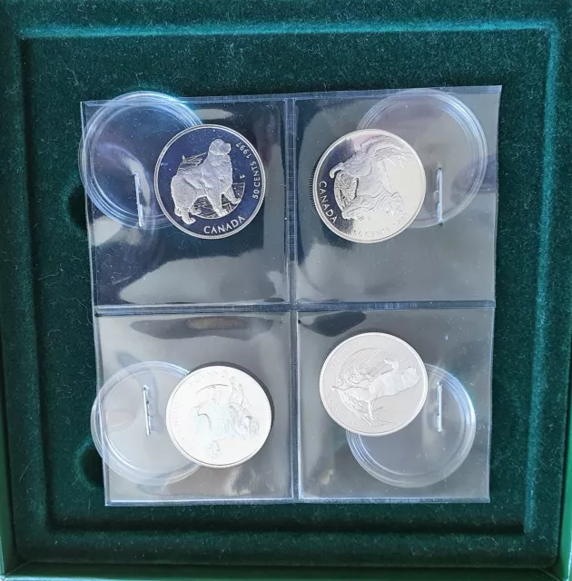 1997 Kanada Best Friends silberfest 50 Cent vier Münzensatz verpackt