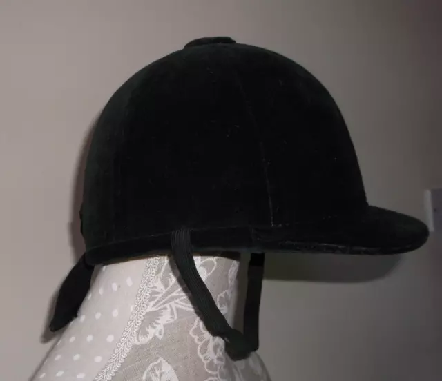 Vintage Junior Black Horse Riding Hat Triple Crown by HARRY HALL