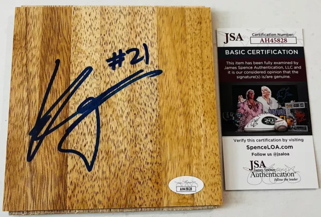 Karter Knox Signed 6X6 Parquet Floorboard Nba Basketball Overtime Elite Jsa Coa